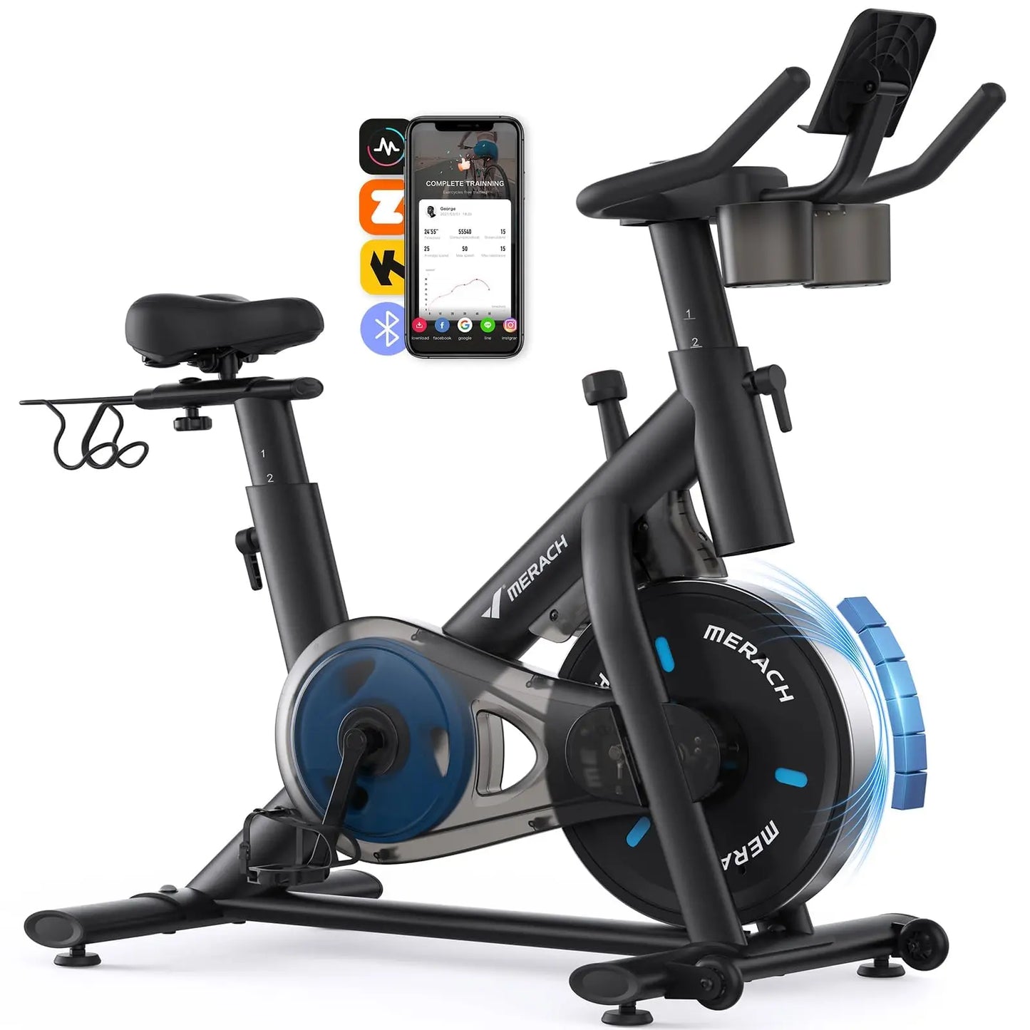 MERACH Magnetic Stationary Bike With Exclusive App And Brake Pad