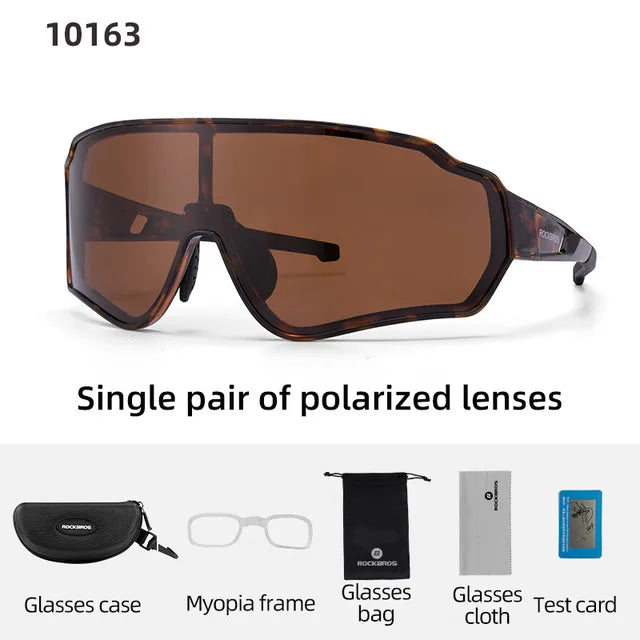 Rockbros Polarized Cycling Sunglasses UV400 Anti Glare Bike Eyewear
