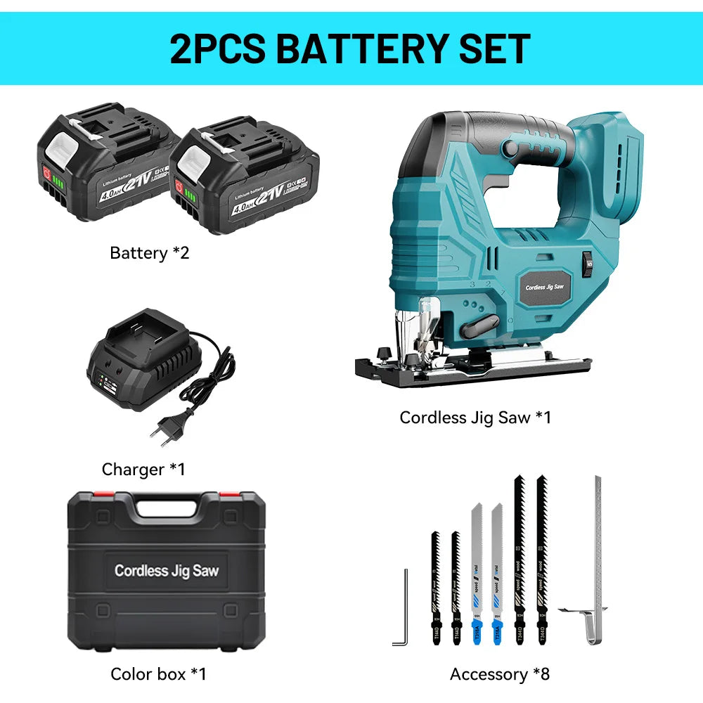 YEARTOP 7-Speed Brushless Cordless Jigsaw For Wood Cutting Makita 18V