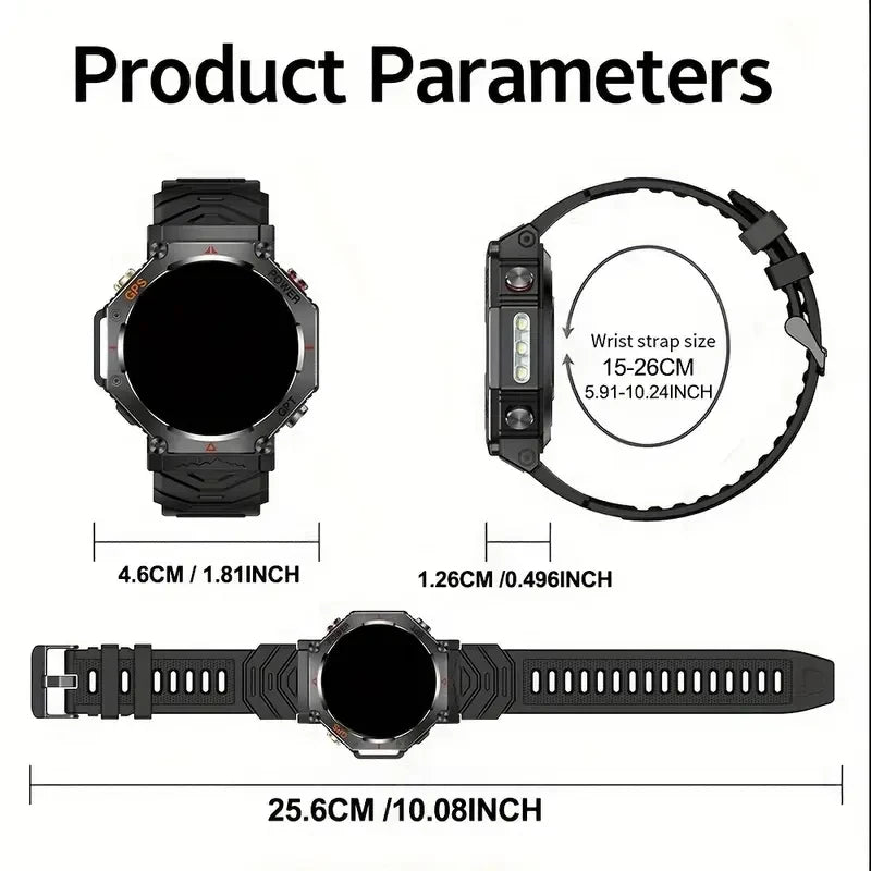 SENBONO GPS Smart Watch Men Bluetooth Call Fitness Tracker Waterproof