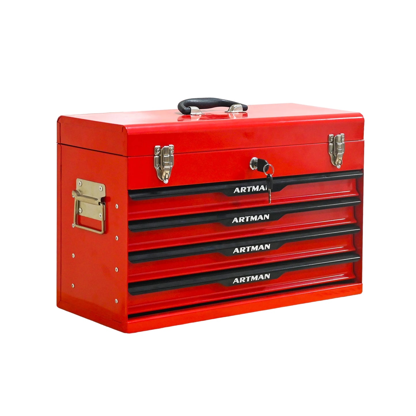 ARTMAN Portable Metal Tool Box With Drawers And Locking Lid
