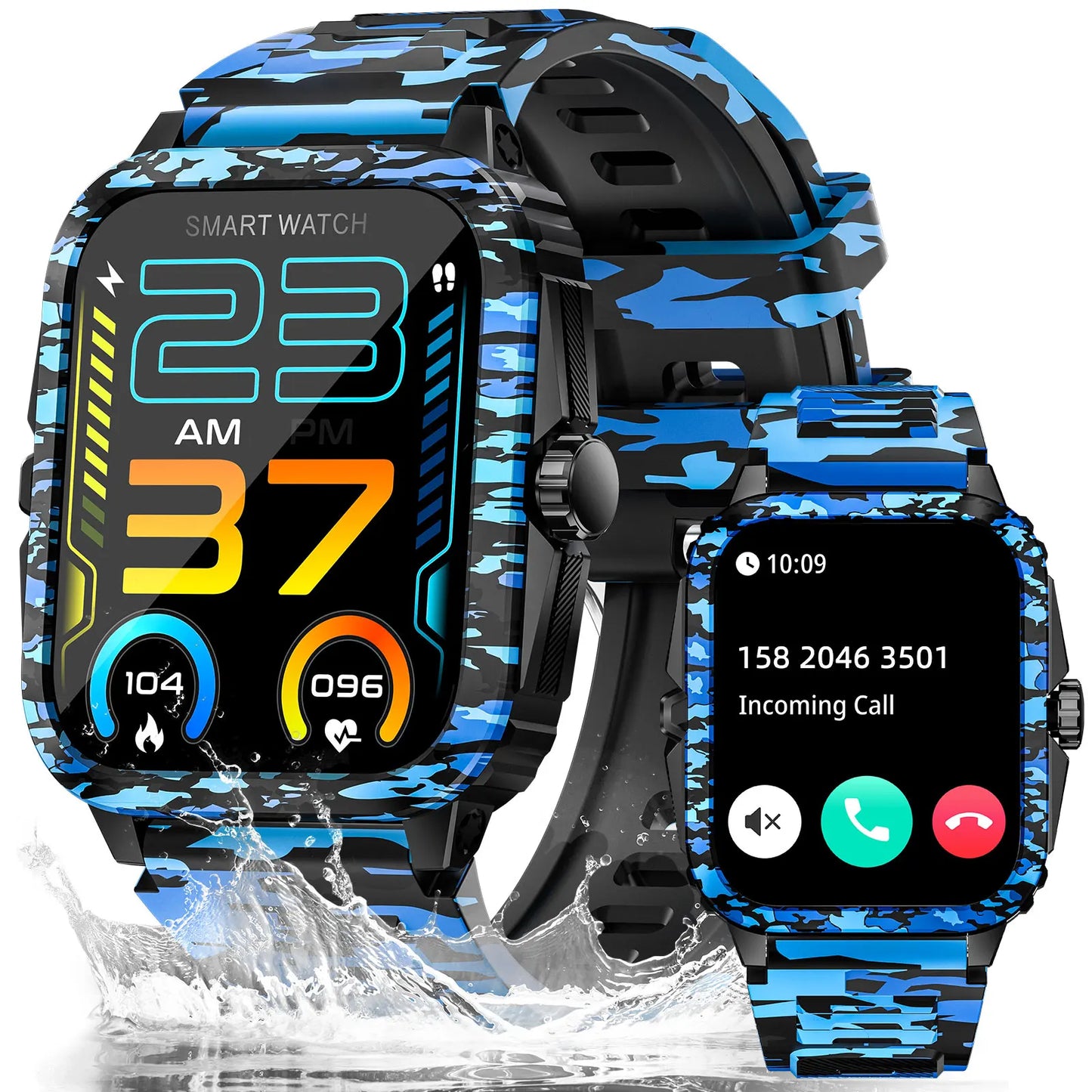 LaNikar Smart Watch 3ATM Waterproof Men Fitness Tracker
