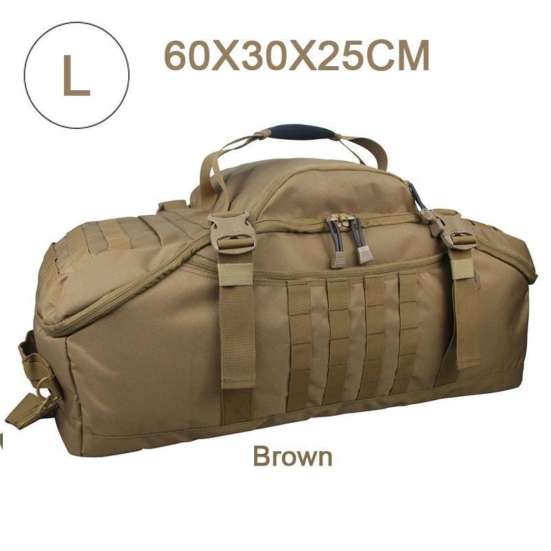 LQARMYCN 3 Way Duffle Bag Backpack Crossbody Travel