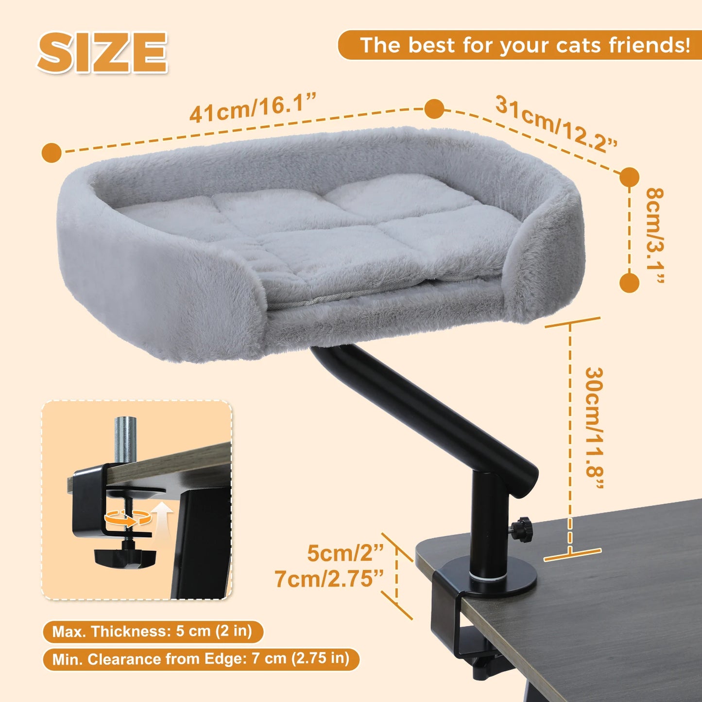PAWZ Road Rotatable Cat Desk Bed For Indoor Cats Hammock