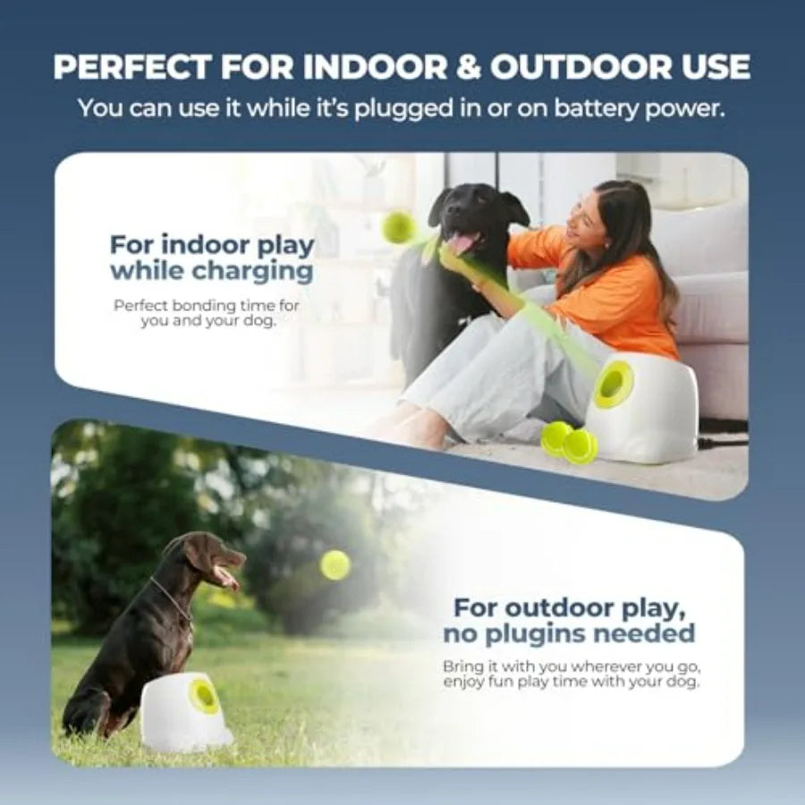 Automatic Dog Ball Launcher For Outdoor Play Rechargeable