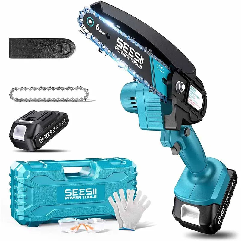 Seesii Cordless Electric Power Chain Saw for Professional Woodworking