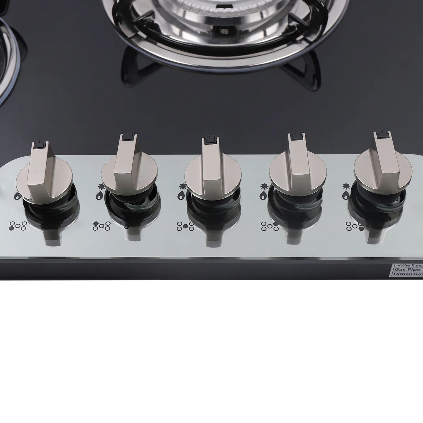 5 Burner Built In Gas Cooktop Premium Stainless Steel Finish