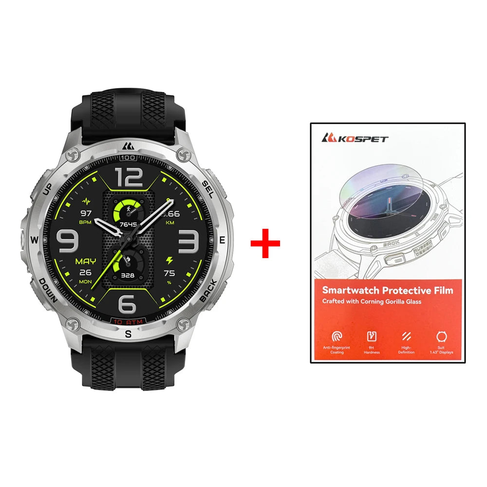 Kospet Tank T4 Smartwatch Featuring GPS And Waterproof Construction