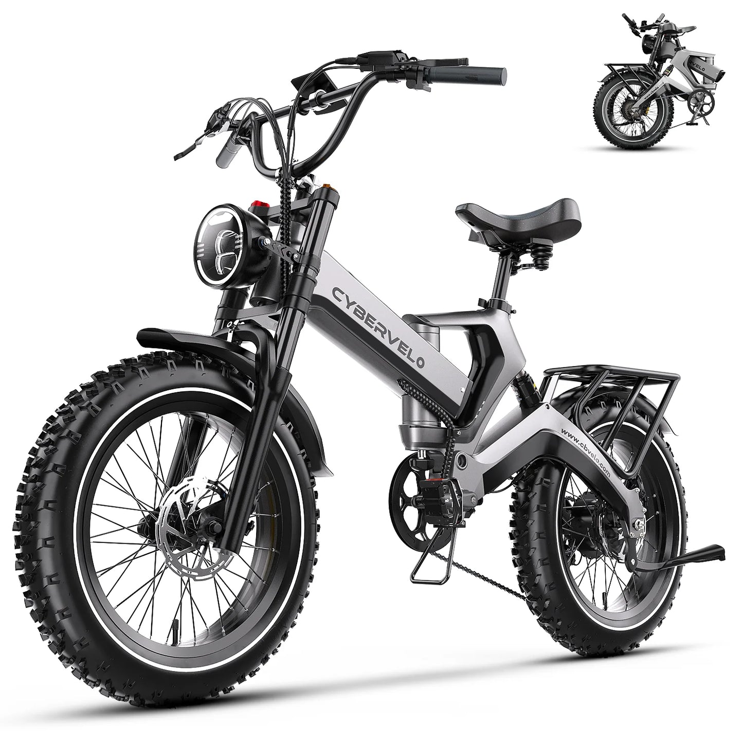 CYBERVELO EK6 Fat Tire 2000W Peak Foldable Ebike 48V