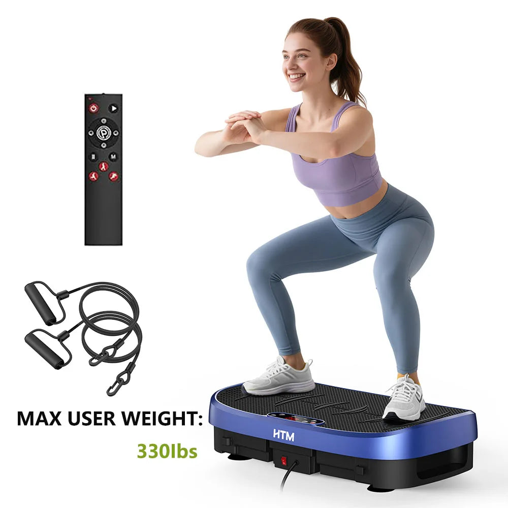 HTM Vibration Plate Fitness Trainer 330lbs 120 Levels Home Gym