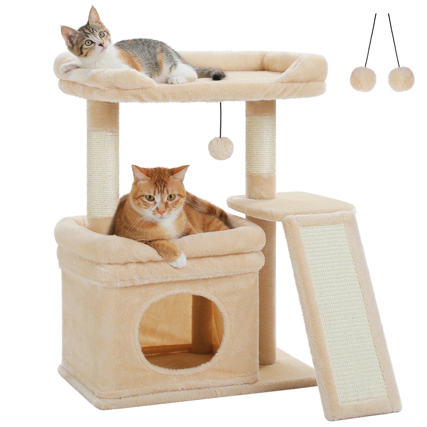 PAWZ Road Three Tier Cat Tree With Sisal Scratching Post