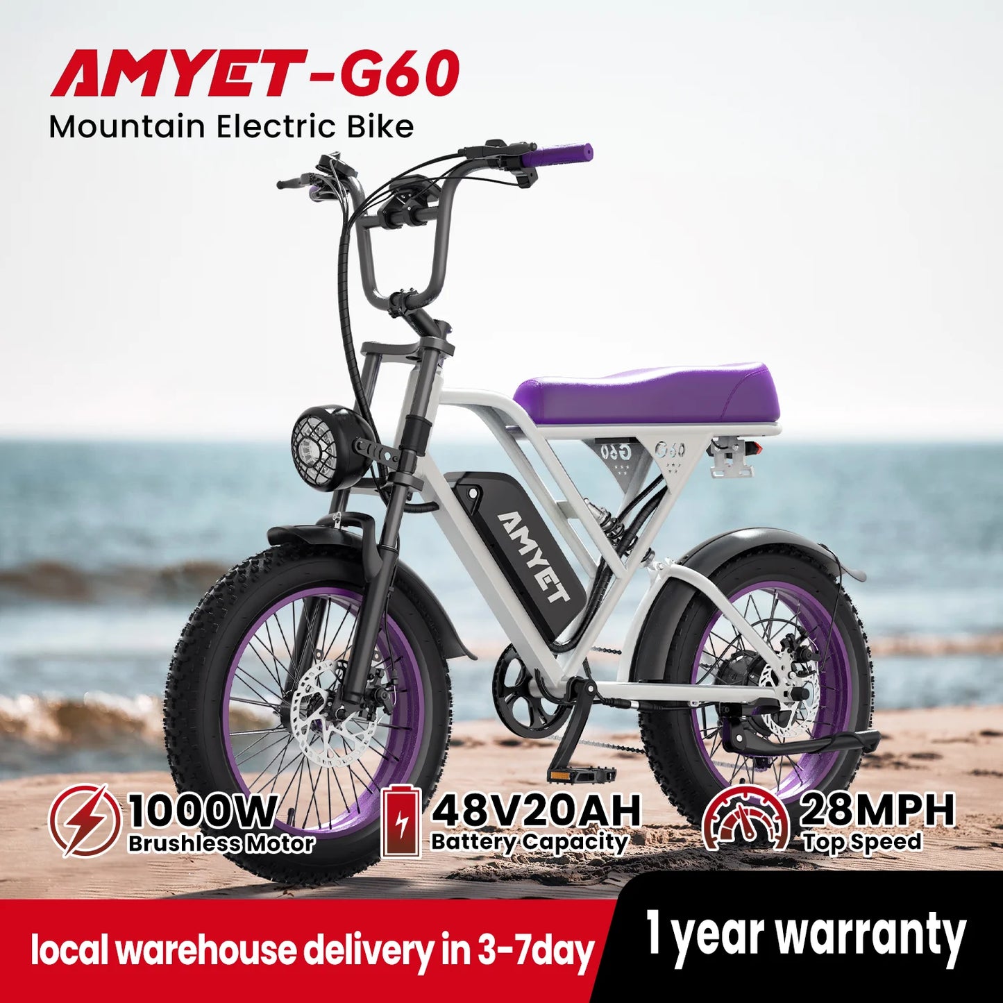 AMYET V9 G60 1000W Electric Mountain Bicycle