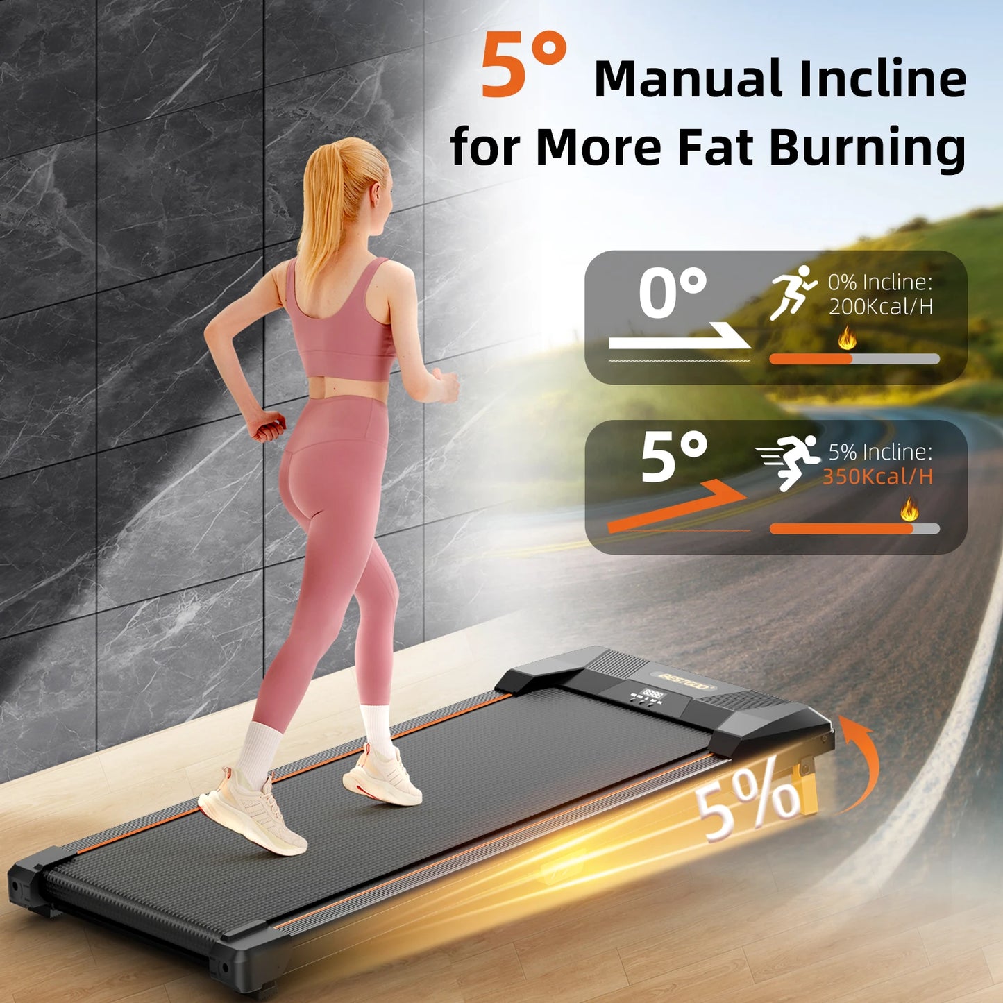 Under Desk Treadmill With Incline For Home Use Quiet