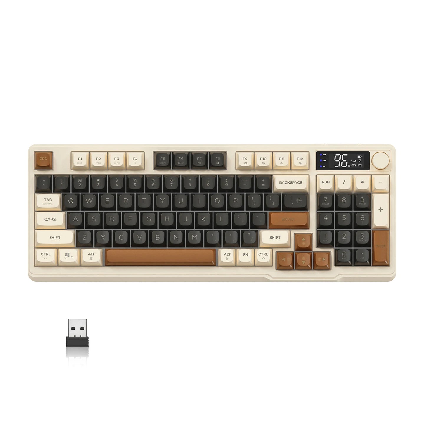 Attack Shark Bluetooth Wireless Gaming Keyboard With Display And Knob