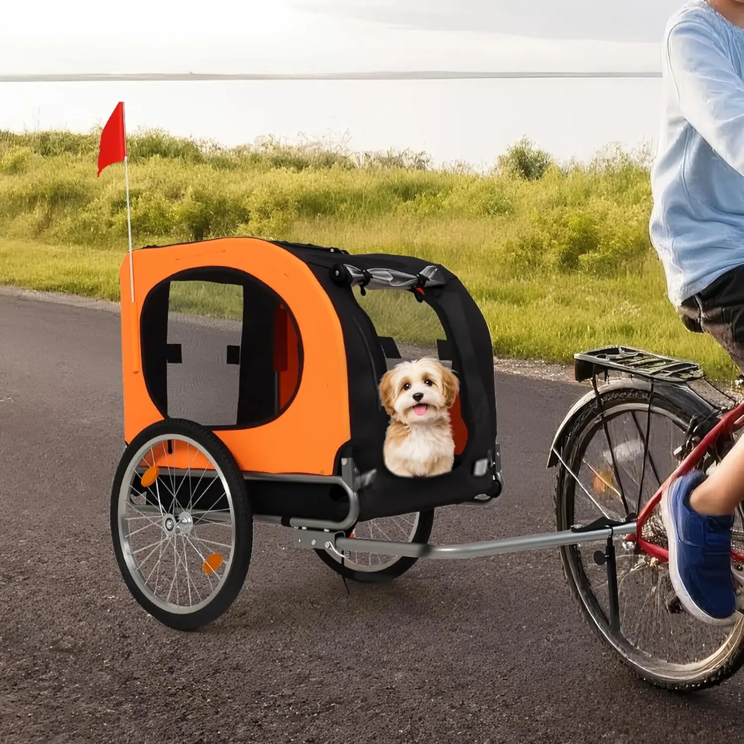 TWISTER.CK Dog Bike Trailer Carrier Foldable With Quick Release Wheels