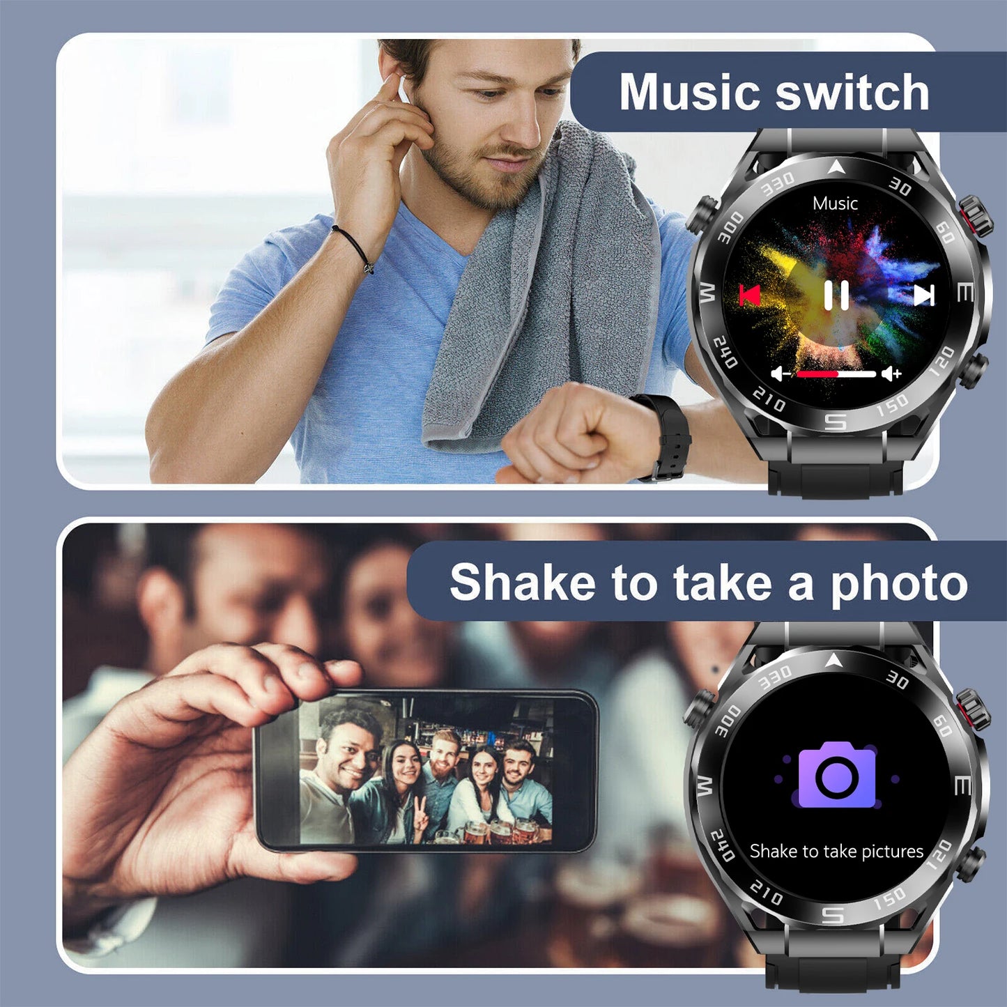 W&O X5 Pro Max Sports Smartwatch With NFC Health Monitor