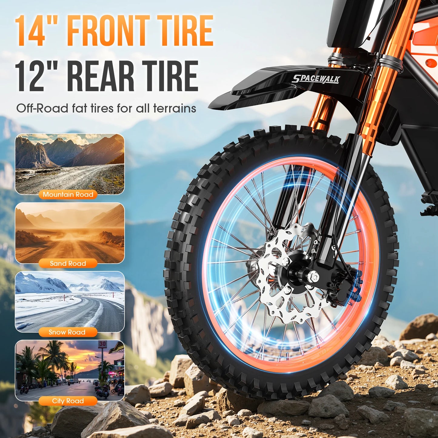 EILLEO SPACEWALK 48V Electric Dirt Bike for Adults and Teens