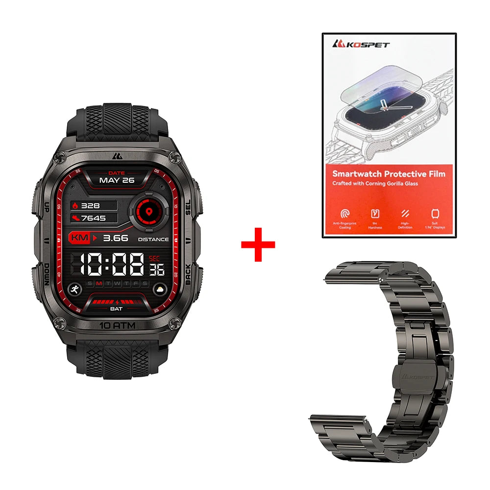 KOSPET Tank M4 Smartwatch With GPS 10ATM Waterproof