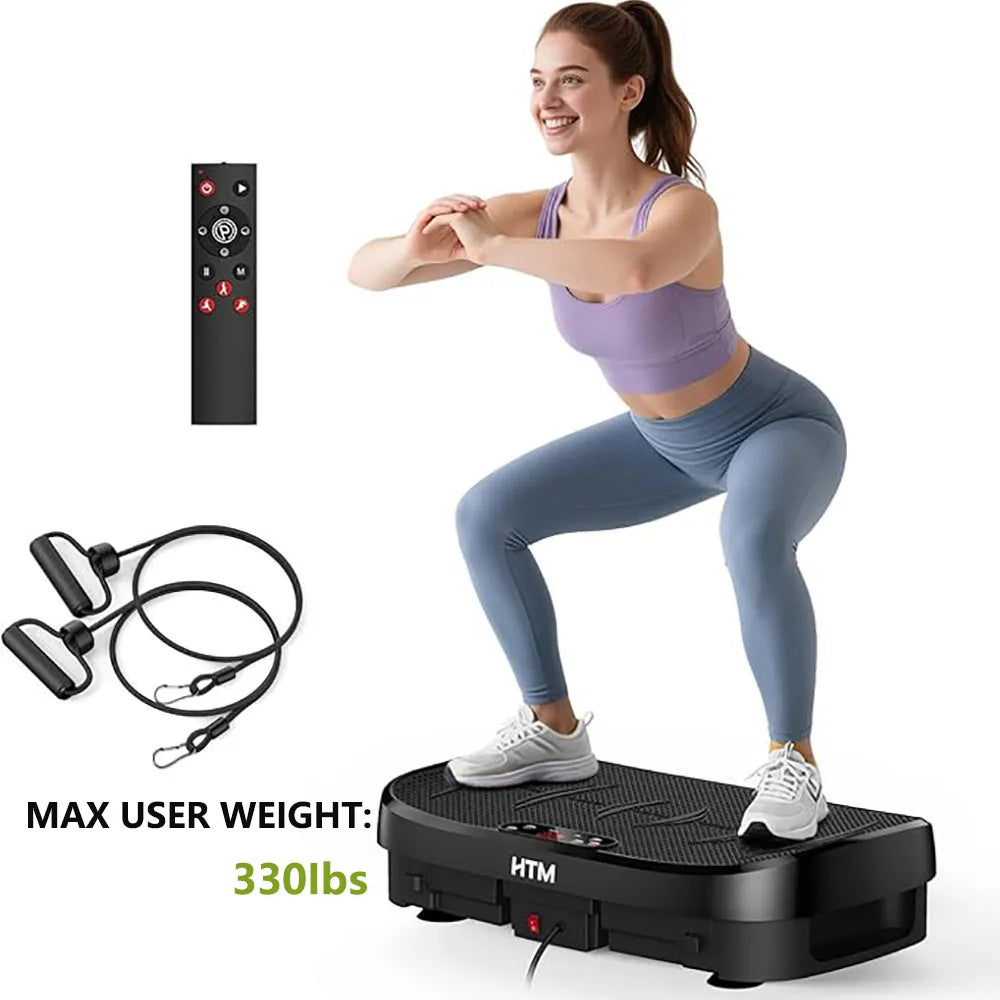 HTM Vibration Plate Fitness Machine With 330 Pound Capacity And 120 Levels