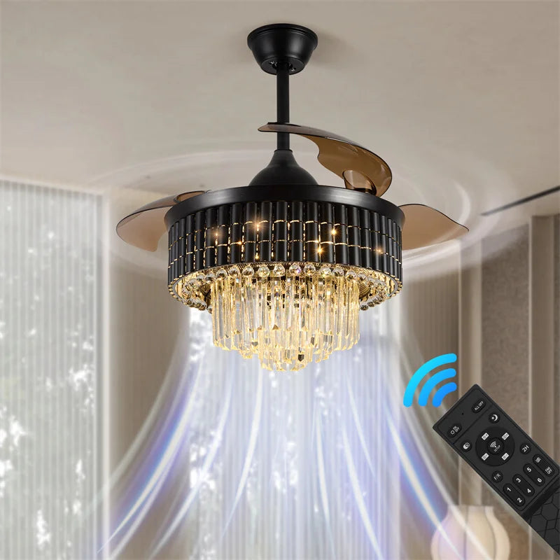 GreeLustr Intelligent LED Ceiling Fan Lights With Remote Control