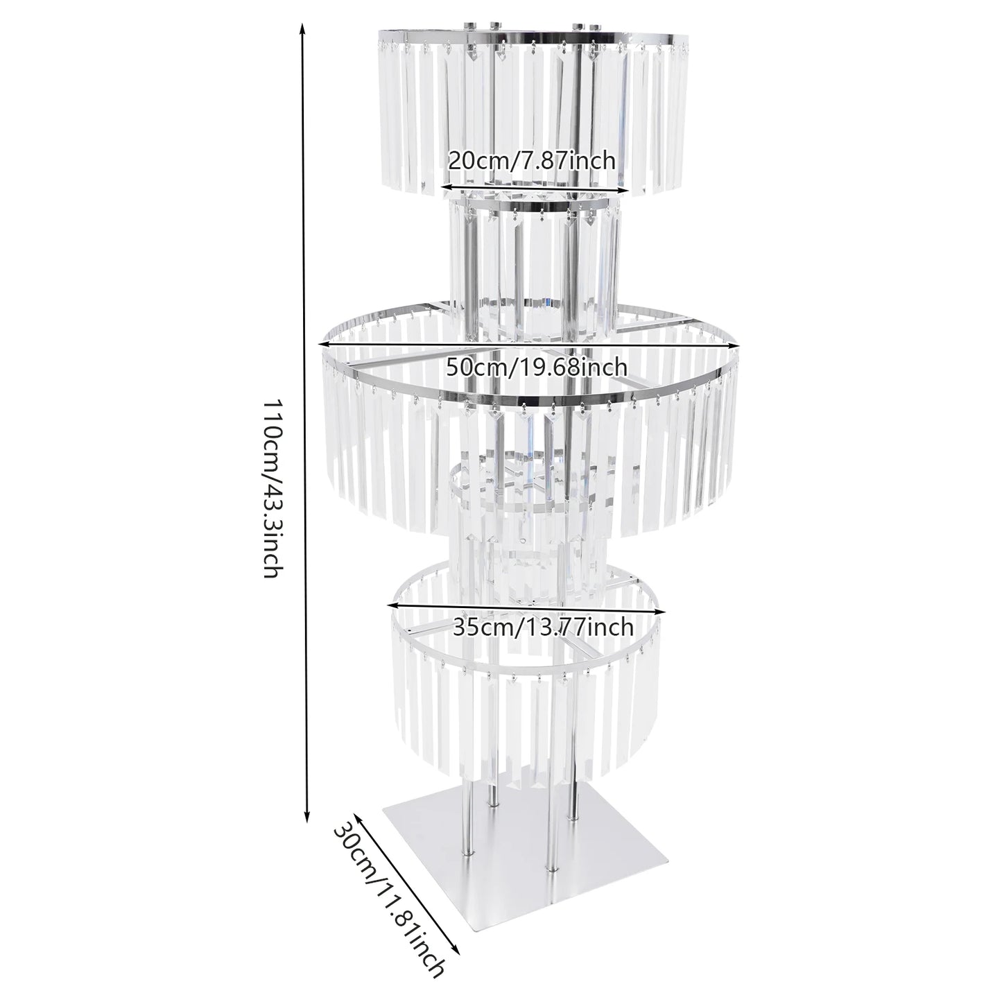 Elegant 5 Tier Acrylic Wedding Centerpiece Stand for Decor