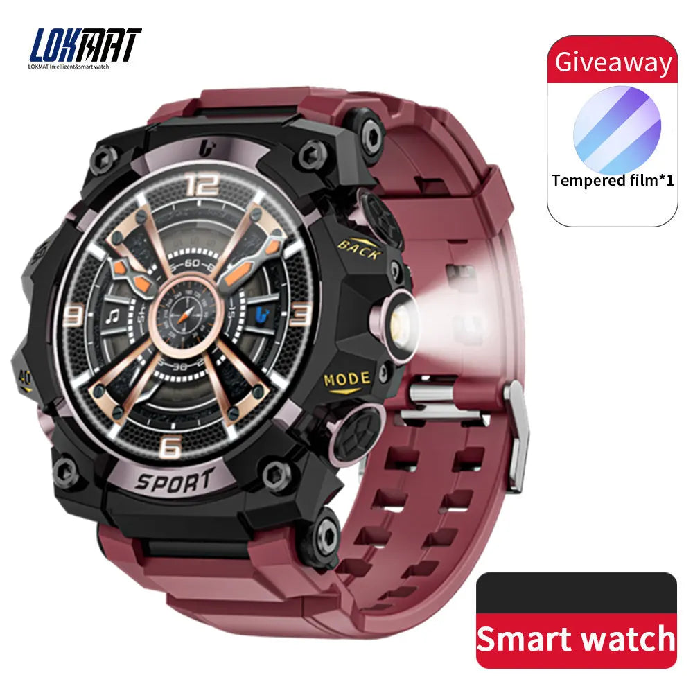LOKMAT Rugged Smart Watch With Bluetooth Calls Fitness Tracker