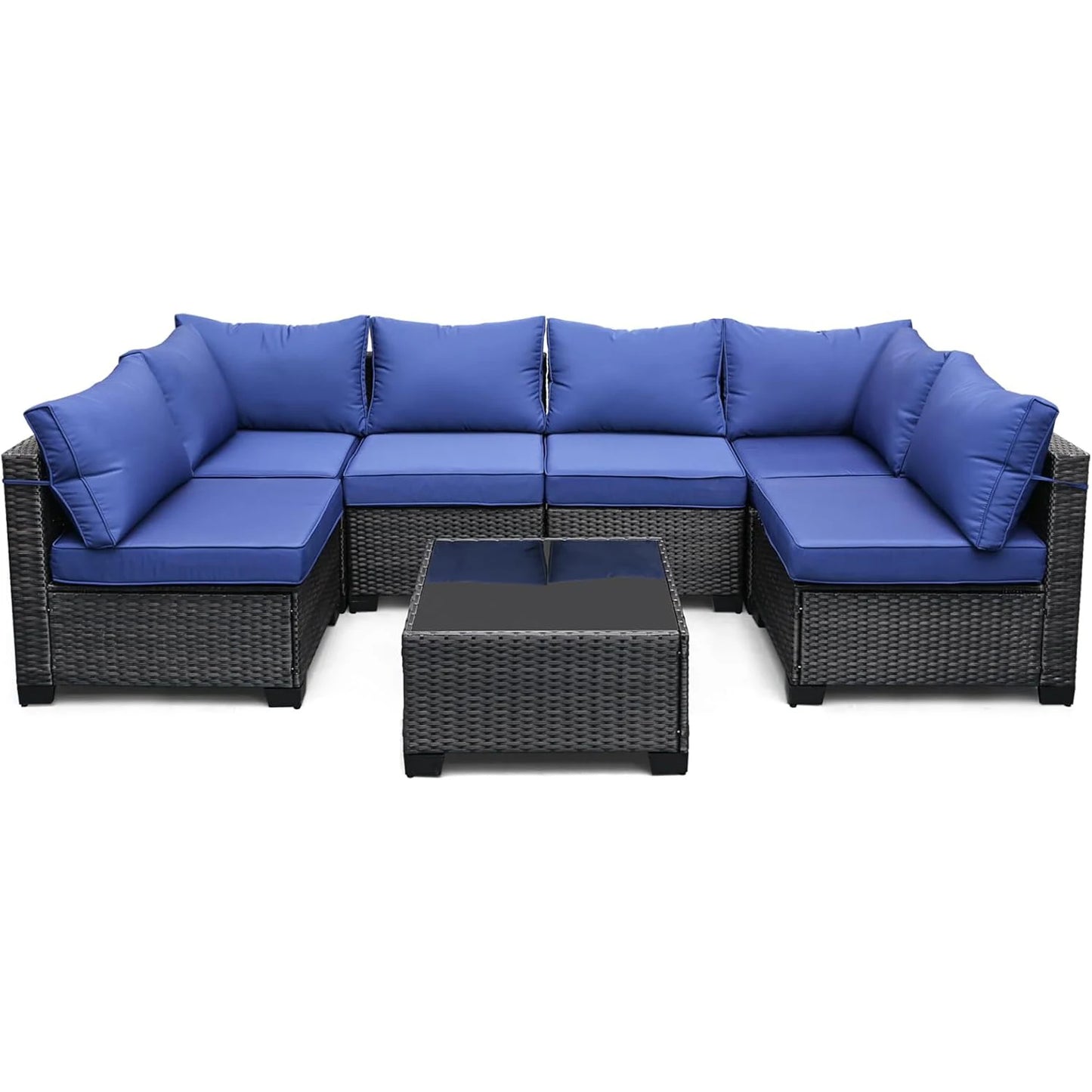 HobbyLane Outdoor PE Rattan Wicker Modular Sofa Set Garden