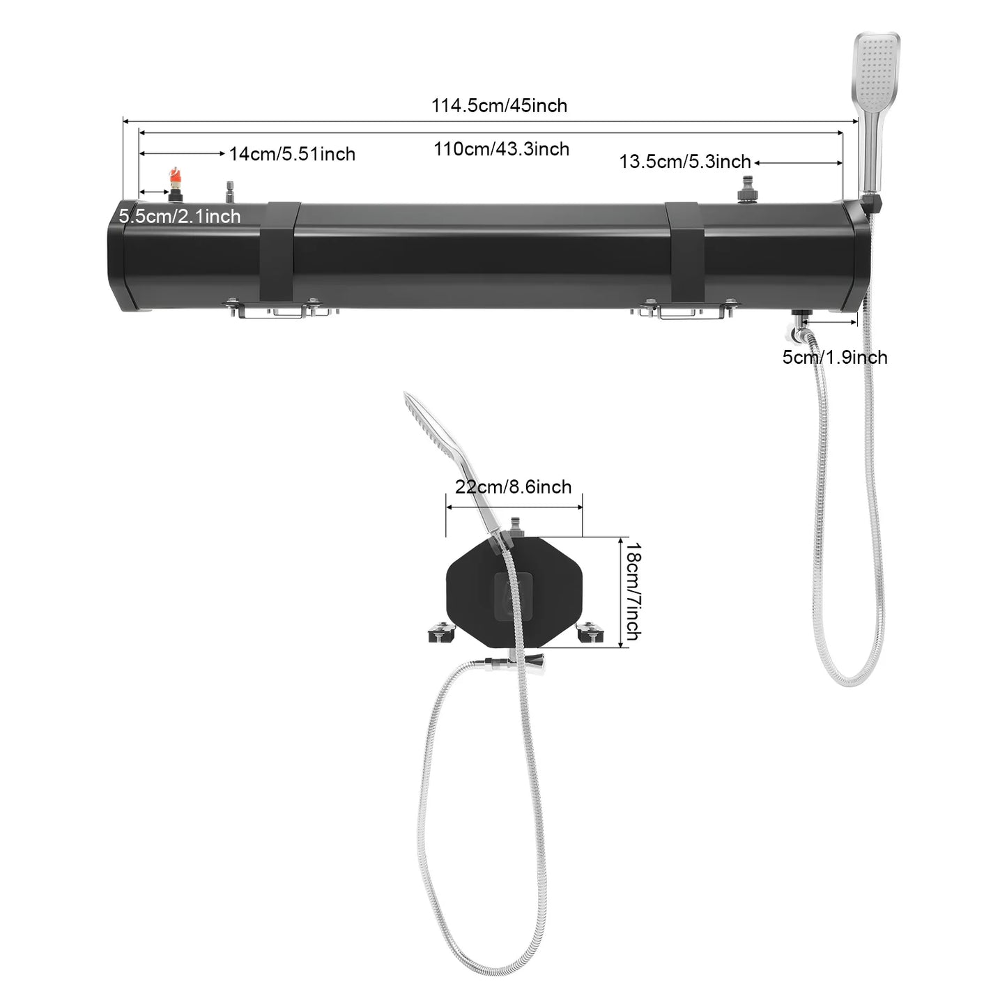Portable Water Tank For Camping Roof Rack Shower And Outdoors