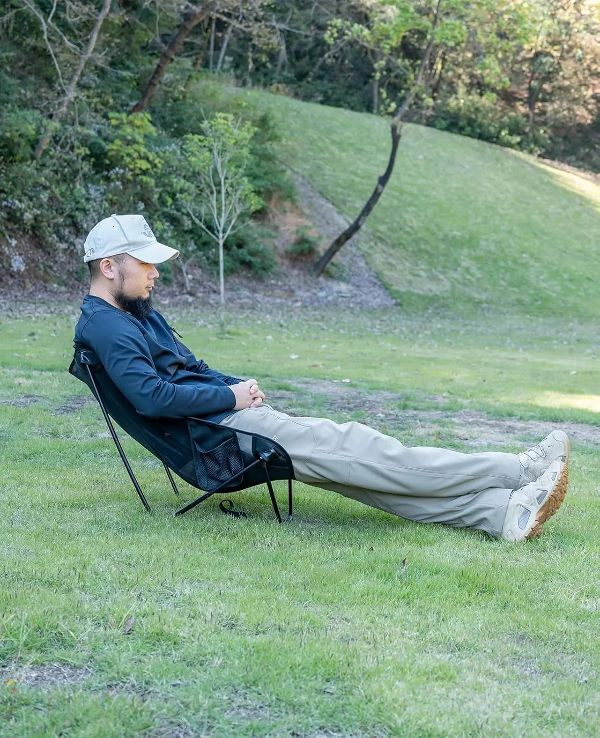 Ultralight Folding Camping Chair With Side Pocket And Carry Bag