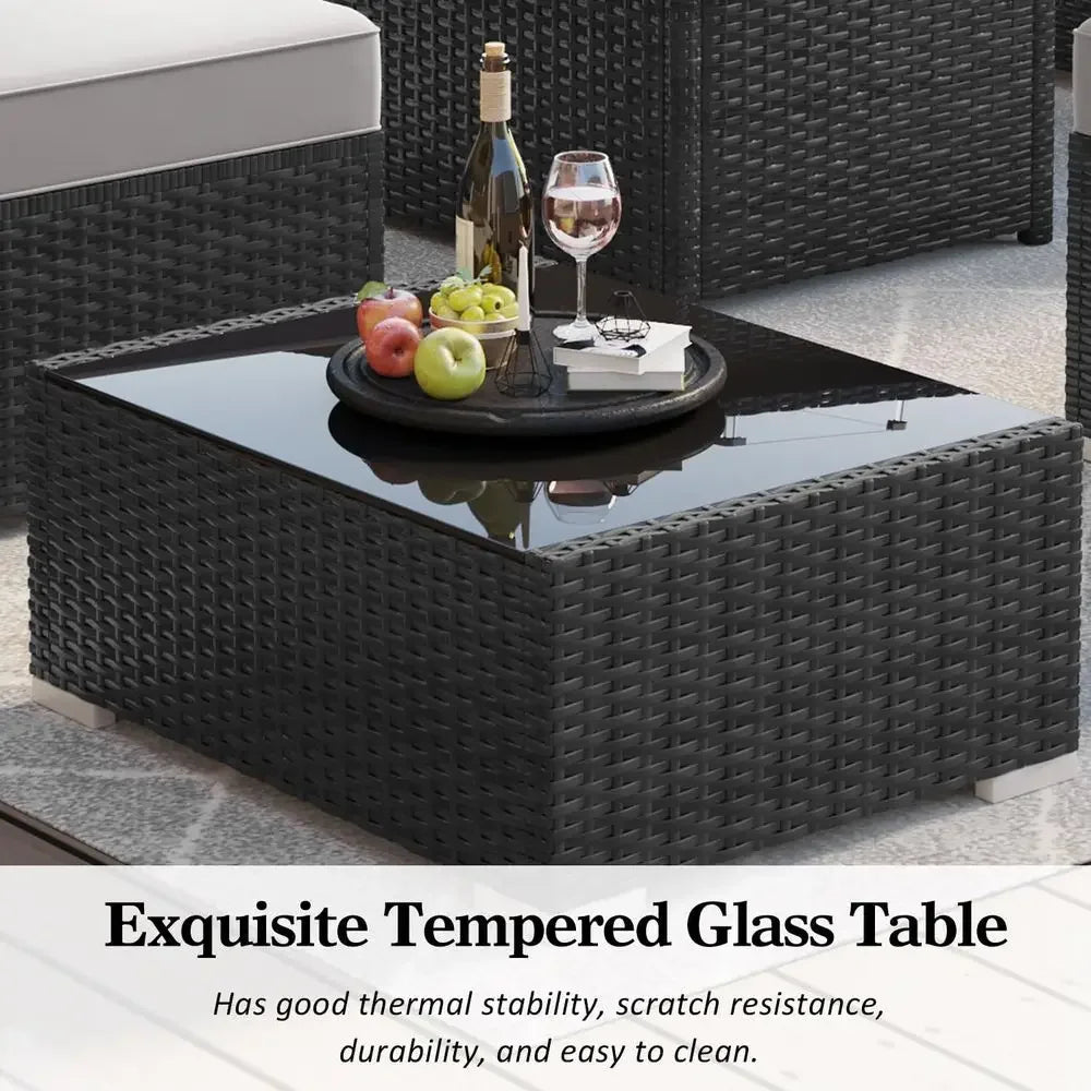 Outdoor Patio Furniture Set With Fire Pit And Coffee Table