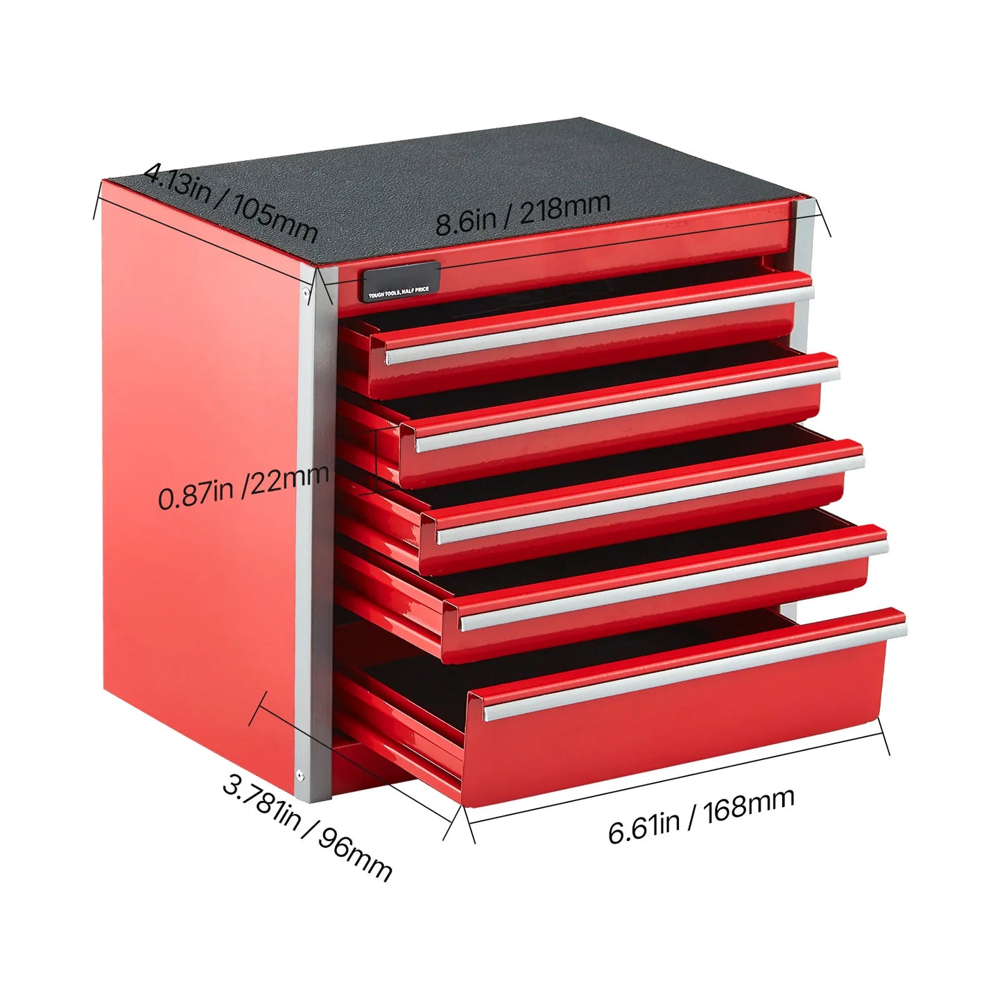 SucceBuy Portable Metal Tool Box With Secure Drawer Storage