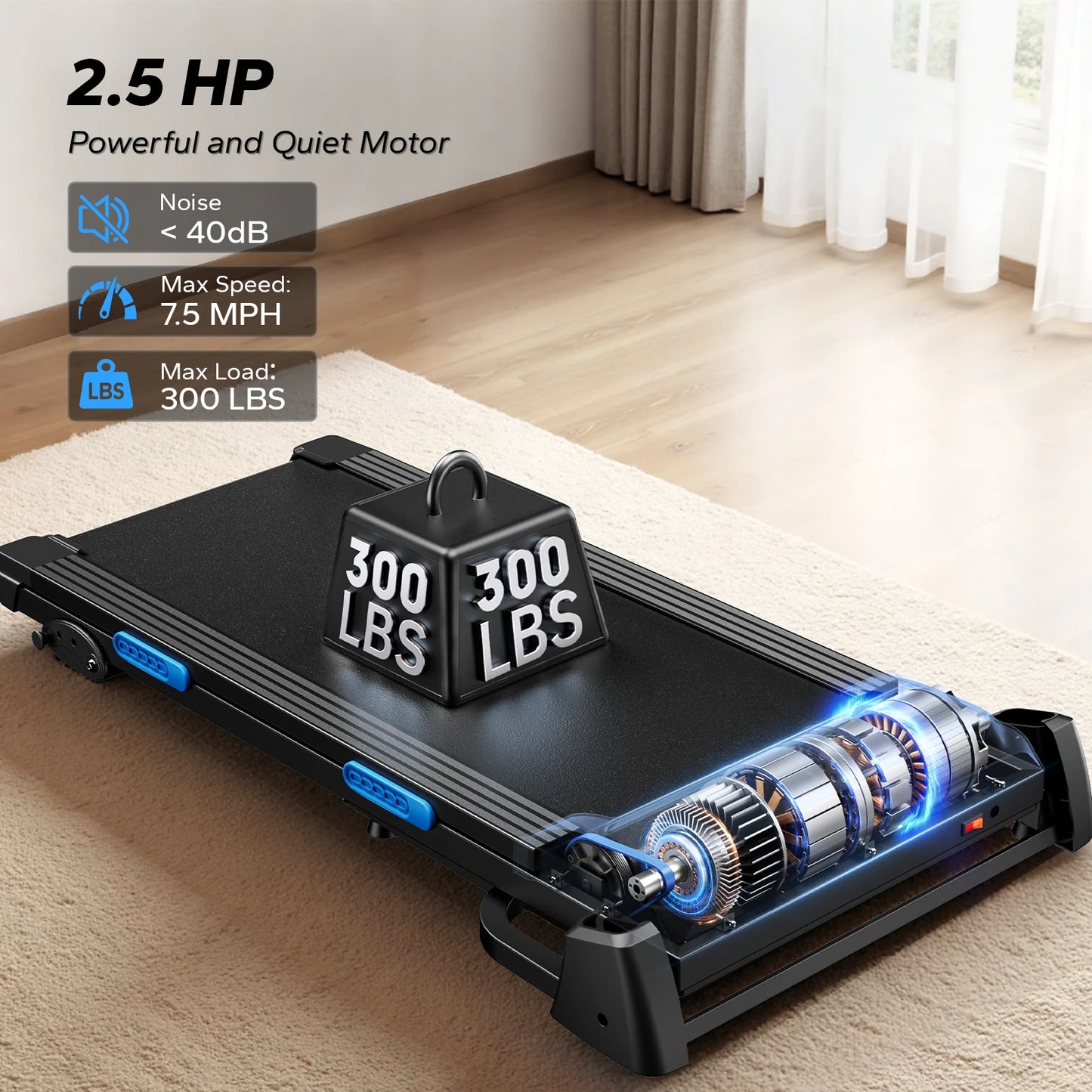 Merach T12 Foldable Treadmill With Incline And Heart Rate