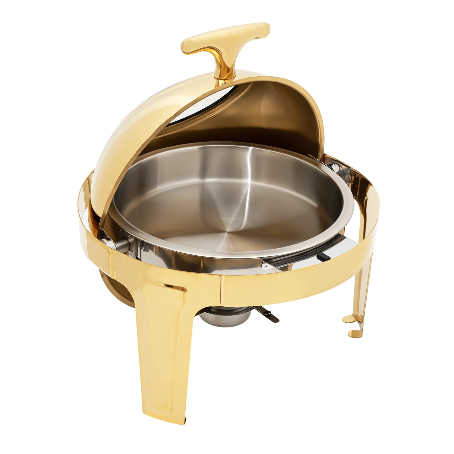 Round Chafing Dish Buffet Set With Roll Top Stainless Warmer