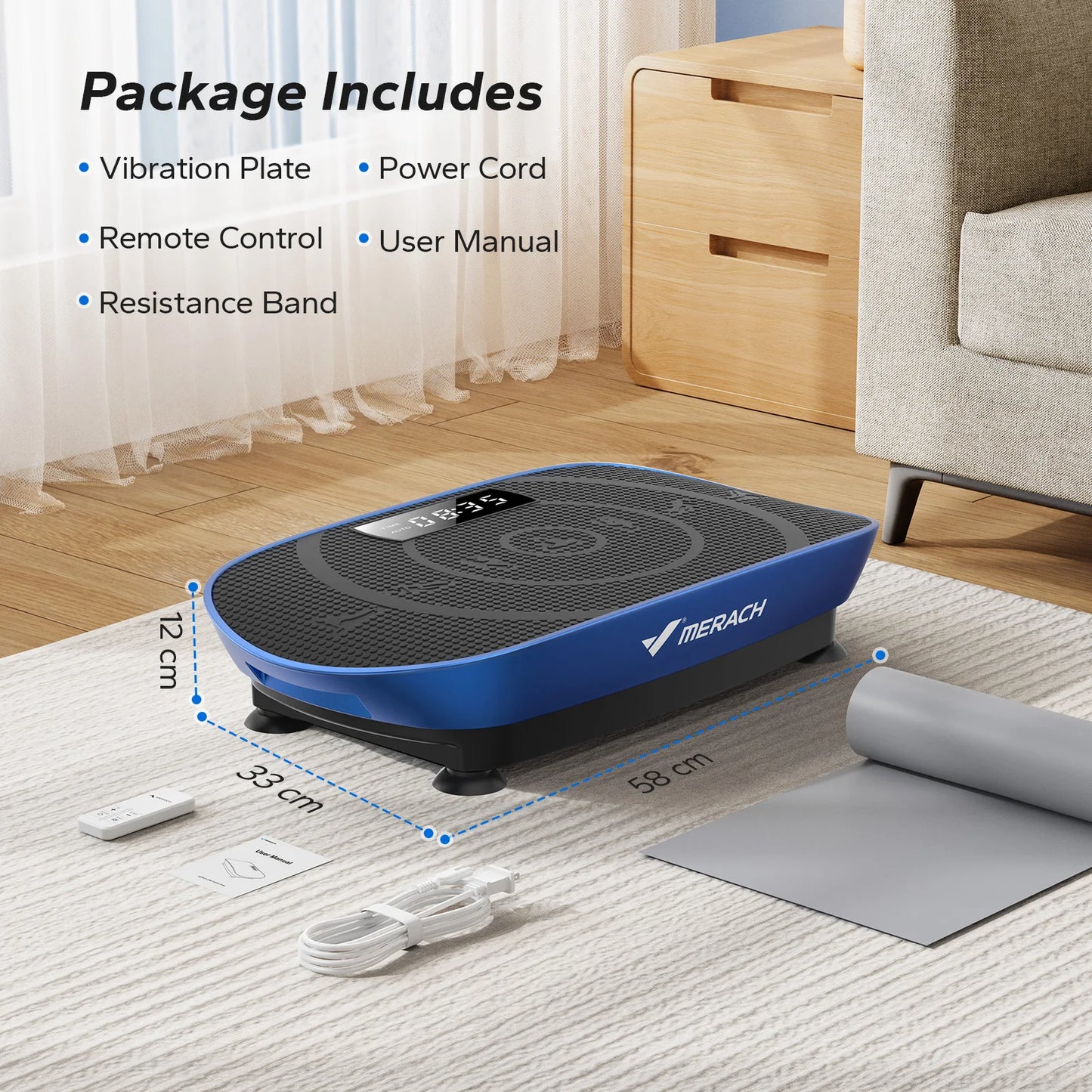 MERACH Vibration Plate CV30 Exercise Machine For Full Body Workout