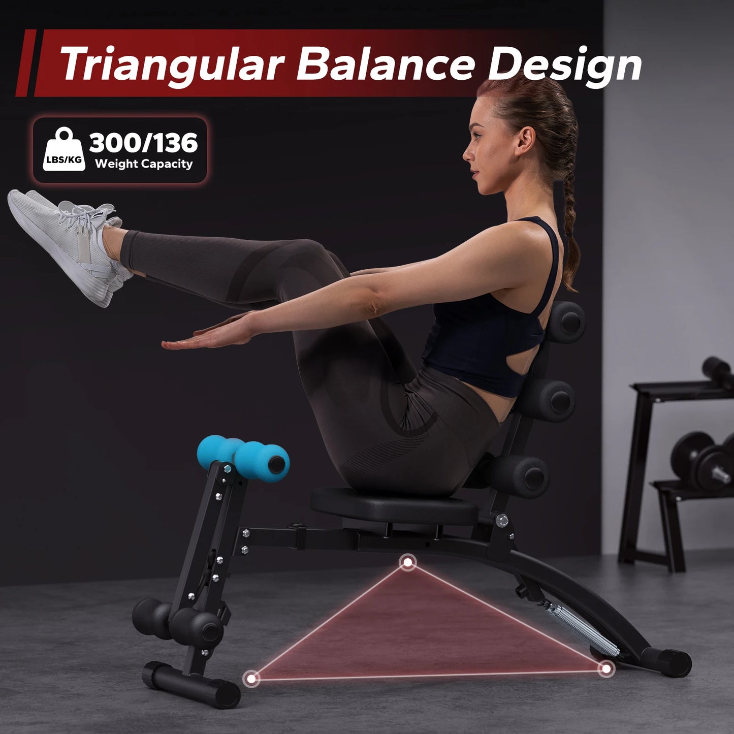MERACH Ab Machine MultiFunctional Adjustable SitUp Bench For Core Training