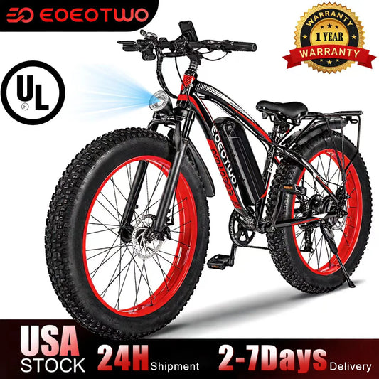 EOEOTWO Electric Bike For Adults 1500W Peak Motor 34MPH Aluminum