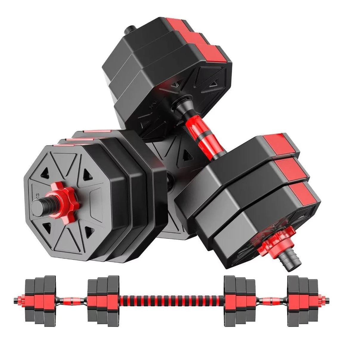 SQ44Pounds Adjustable Dumbbell To Barbell 3 In 1 Home Gym