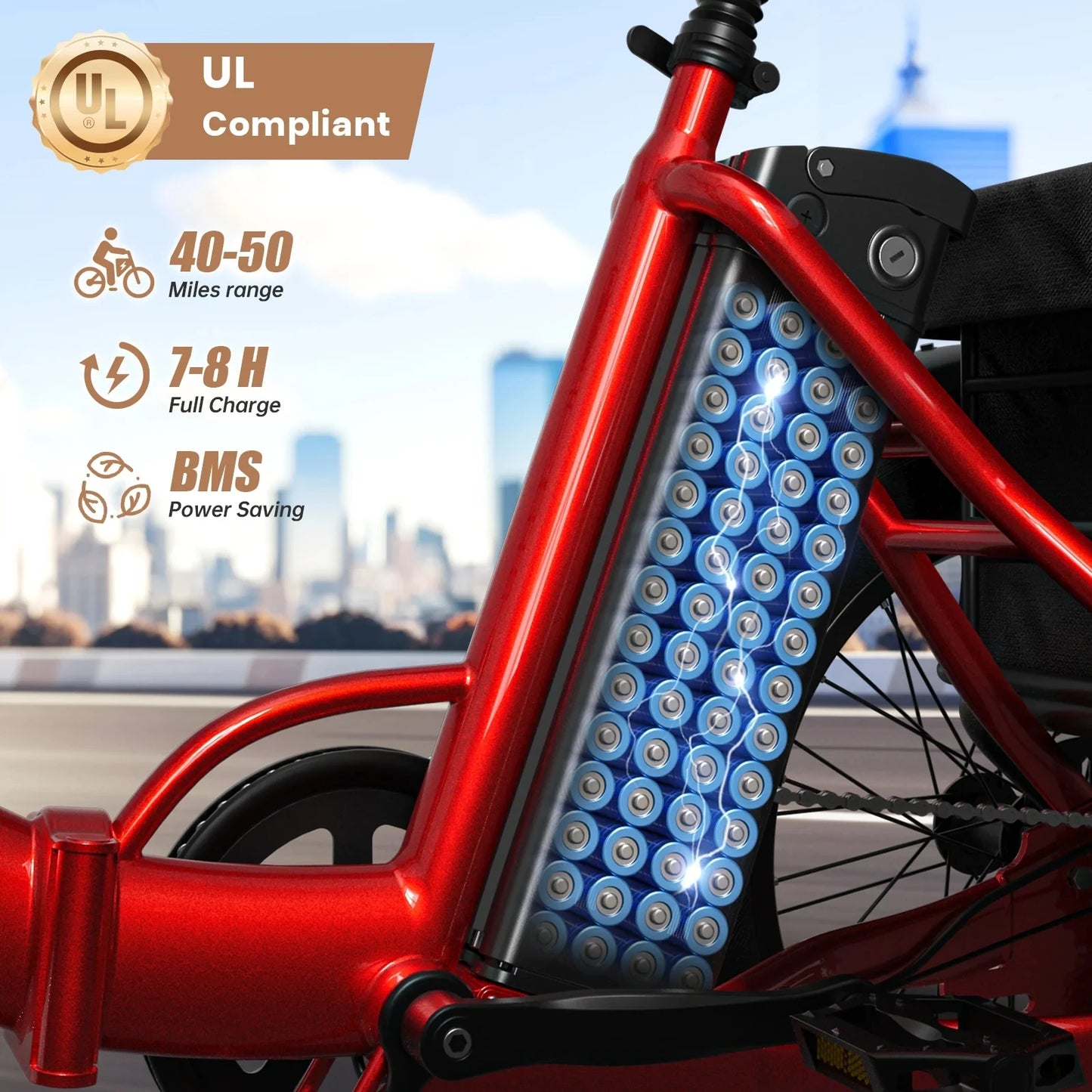 QRONGE 960W Electric Fat Tire Trike For Adults With 36V Battery 50 Miles Range