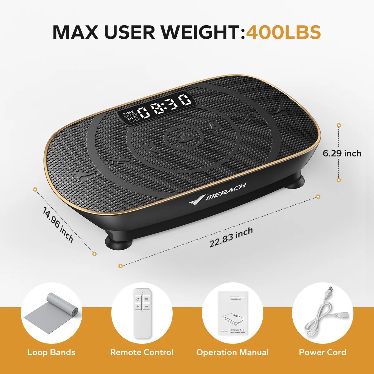 MERACH Vibration Plate CV30 Exercise Machine For Full Body Workout