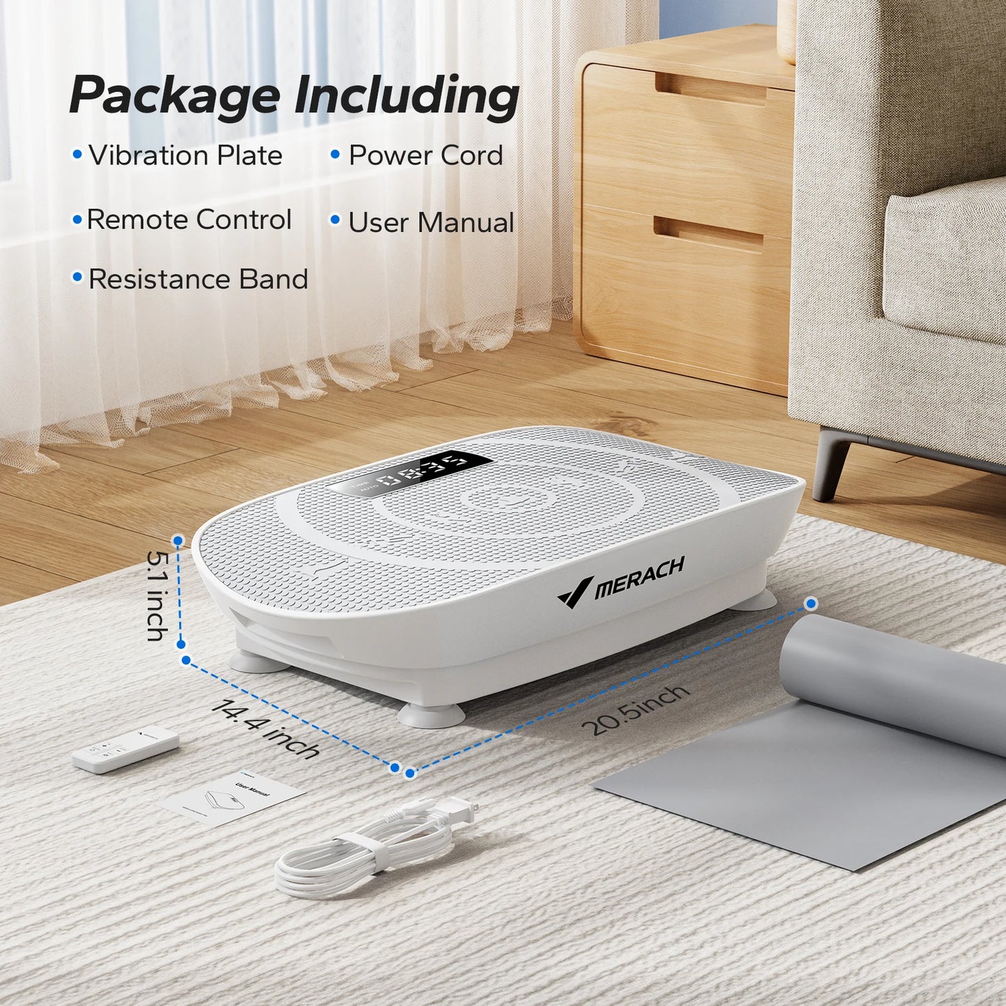 MERACH Vibration Plate CV30 Exercise Machine For Full Body Workout