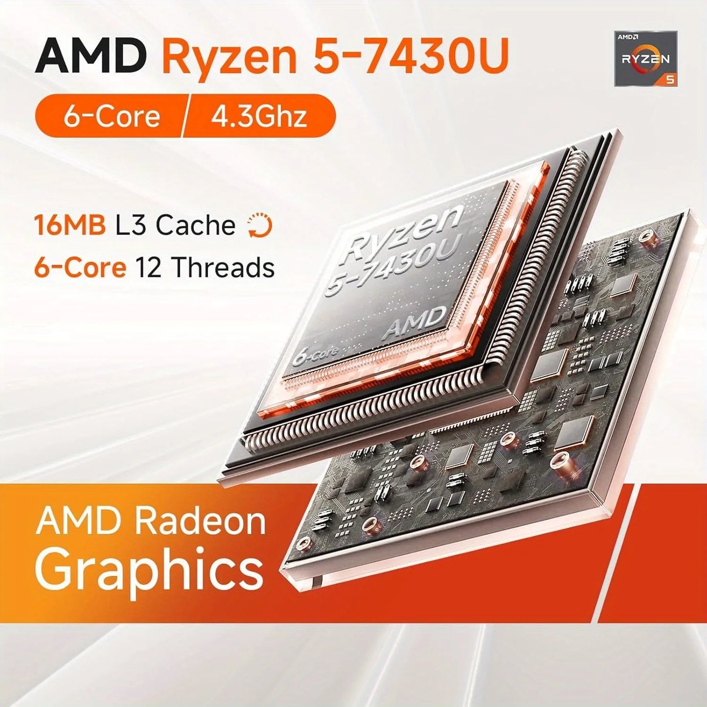 HP Ryzen 5 LaptopPro, 16GB RAM, 1TB SSD, Windows 11.