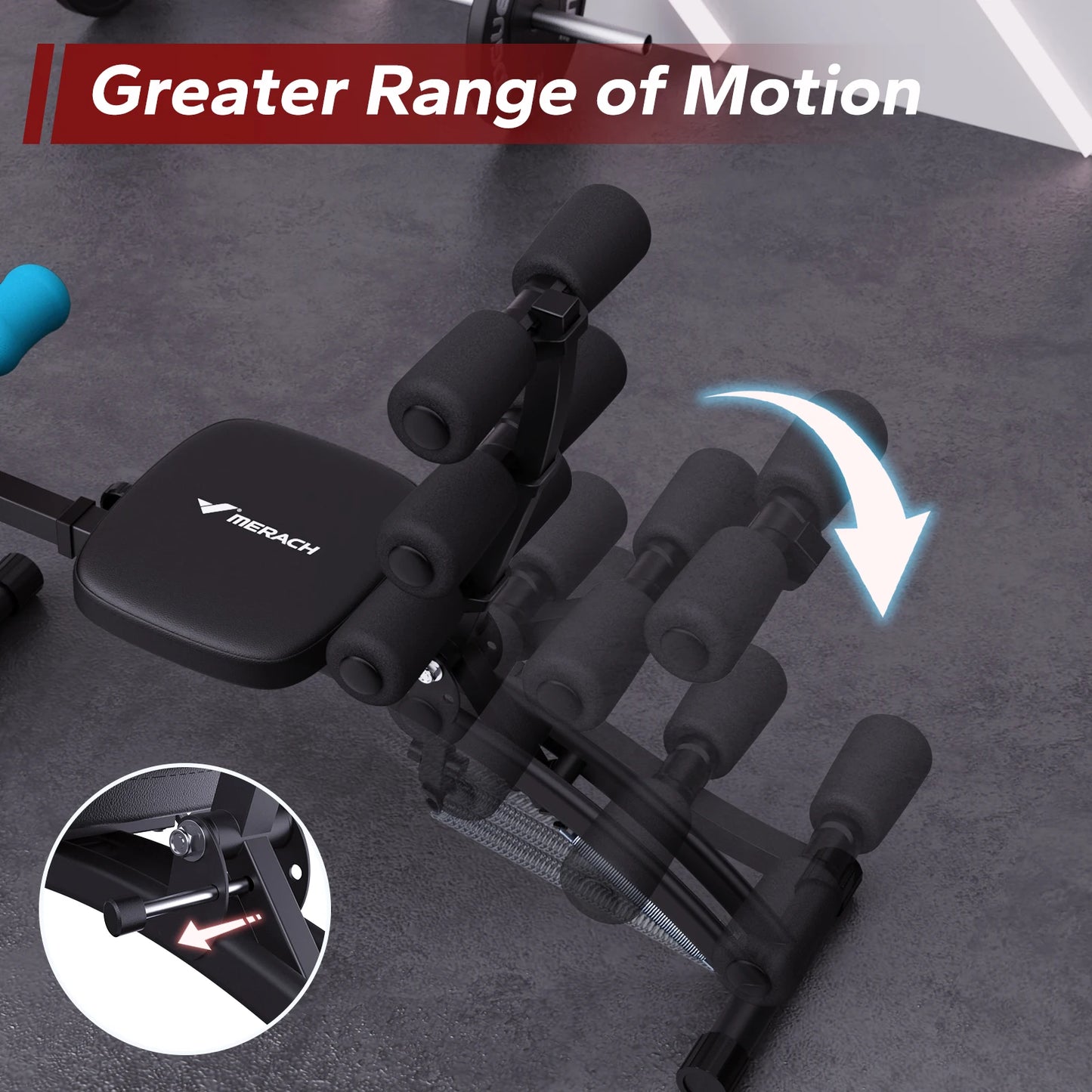 MERACH Ab Machine MultiFunctional Adjustable SitUp Bench For Core Training