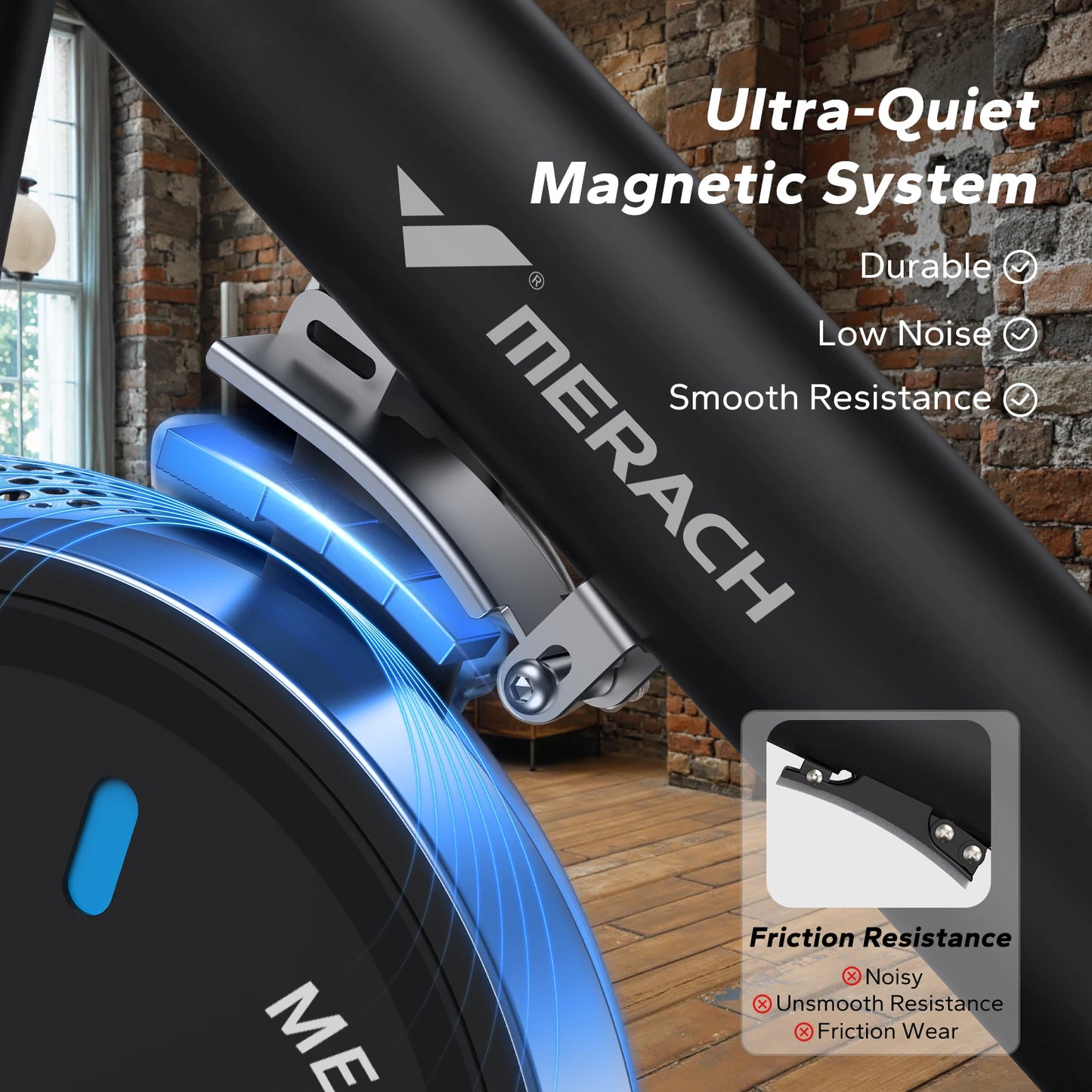 MERACH Magnetic Stationary Bike With Exclusive App And Brake Pad