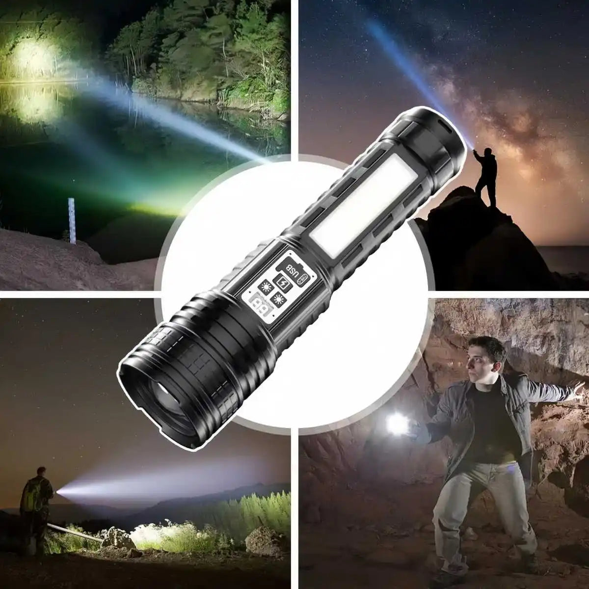 Skywolfeye Long Range LED Flashlight For Outdoor Adventures