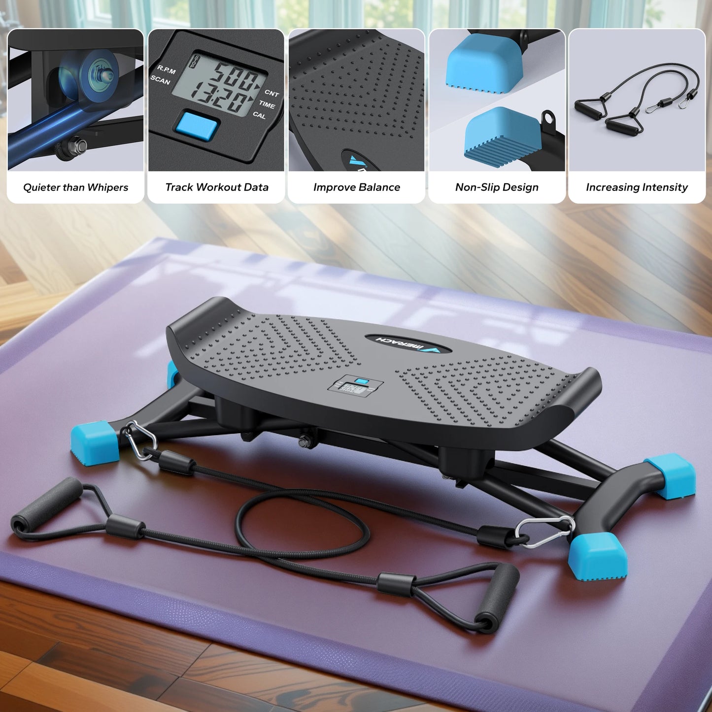 MERACH Ski Machine for Simulated Ski Training and Cardio Fitness