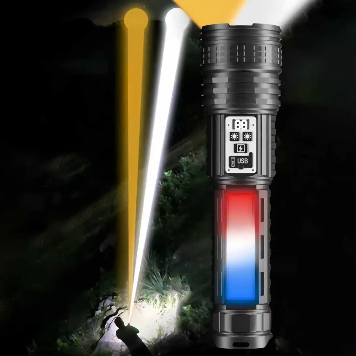 Skywolfeye Long Range LED Flashlight For Outdoor Adventures