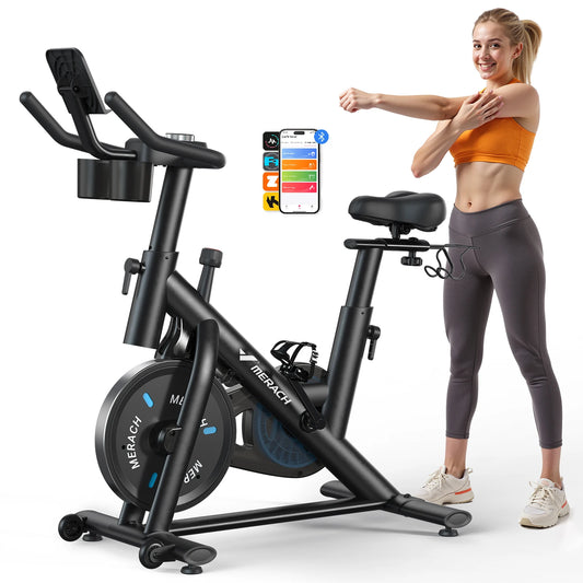 MERACH Magnetic Stationary Bike With Exclusive App And Brake Pad