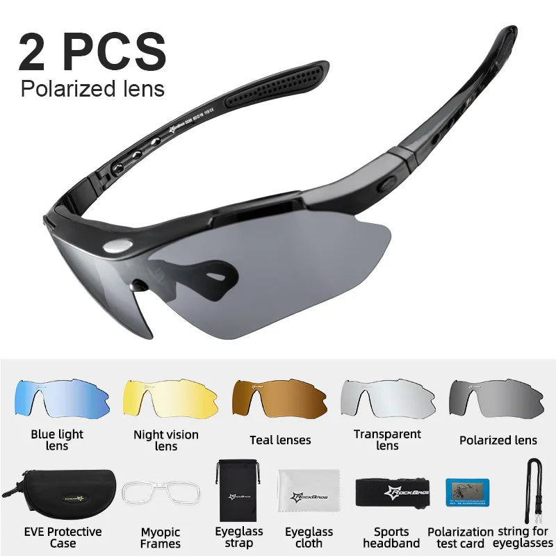 ROCKBROS Polarized Cycling Glasses UV400 Outdoor Sports Eyewear