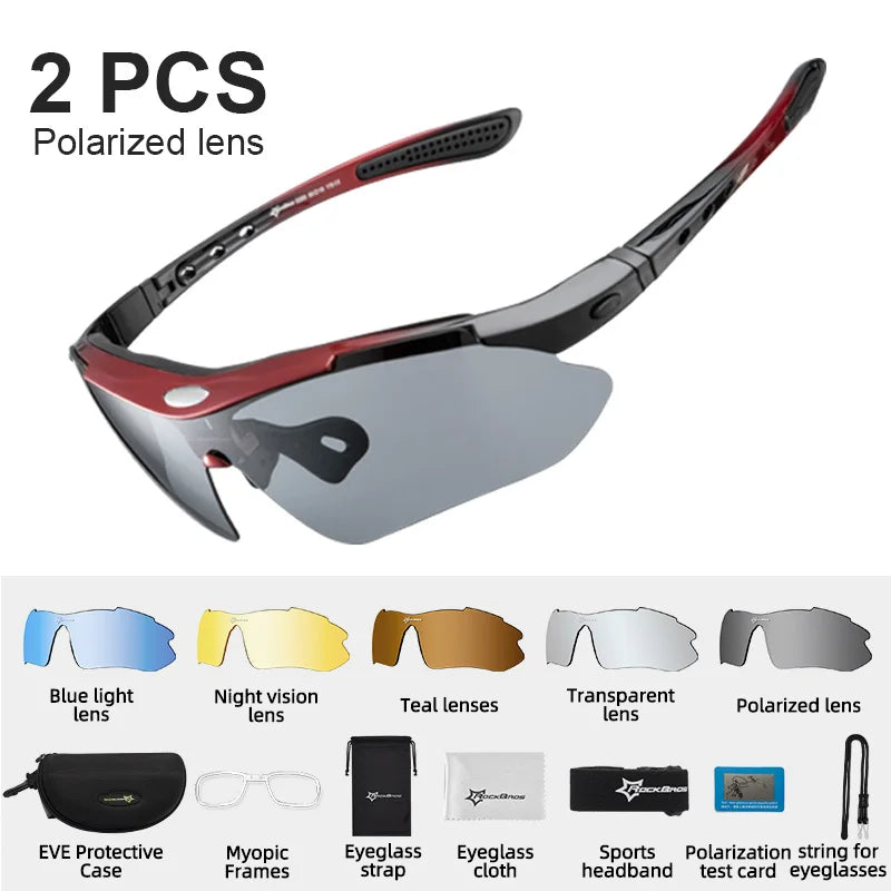 ROCKBROS Polarized Cycling Glasses UV400 Outdoor Sports Eyewear