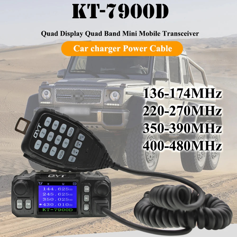 QYT KT-7900D Quad Band 25W UV Transceiver For Radio Enthusiasts